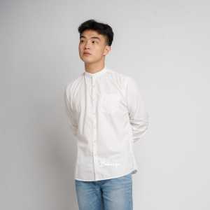 kemeja polos lengan panjang kemeja shanghai pria panjang kemeja shanghai pria