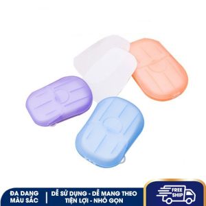Hộp 20 Miếng Xà Phòng Giấy Du Lịch 1 Lần/ Xà Bông Rửa Tay Dạng Miếng Tiện Lợi