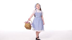 supplies Halloween costumes for girls cosplay Stage play costume with blue plaid and headscarf skirt