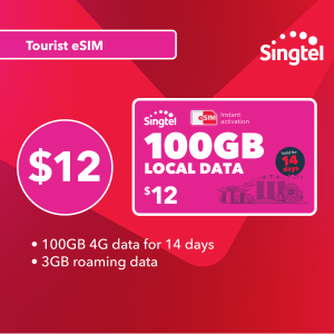 Singtel $12 Tourist 5G+ Data eSIM