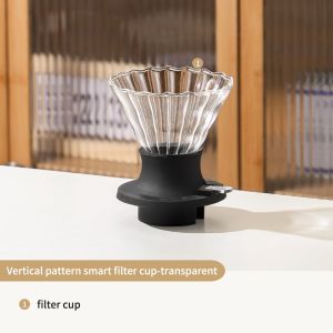 Bincoo Coffee Smart Filter Cup Coffee Dripper Set Hand Coffee Sharing Pot Set Filter Funnel Extract V60 Glass Home