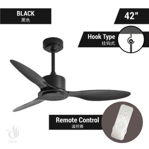 COOL POWER 42" Remote 3 Blades Steel Ceiling Fan Living Room Bedroom Household Kipas Angin 3 Bilah Siling 42寸3叶遥控吊扇 G09