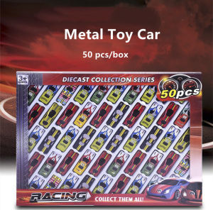 Kids 50pcs Packing Diecast Car Toy Mini Alloy Metal Racing Inertia Vehicle Car Model