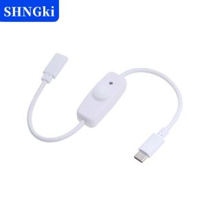 [COD] 🔥🔥🔥SHNGki USB Loại C với On Off chuyển đổi nút nguồn 30cm sạc cáp mở rộng phổ Type-C cáp mở rộng