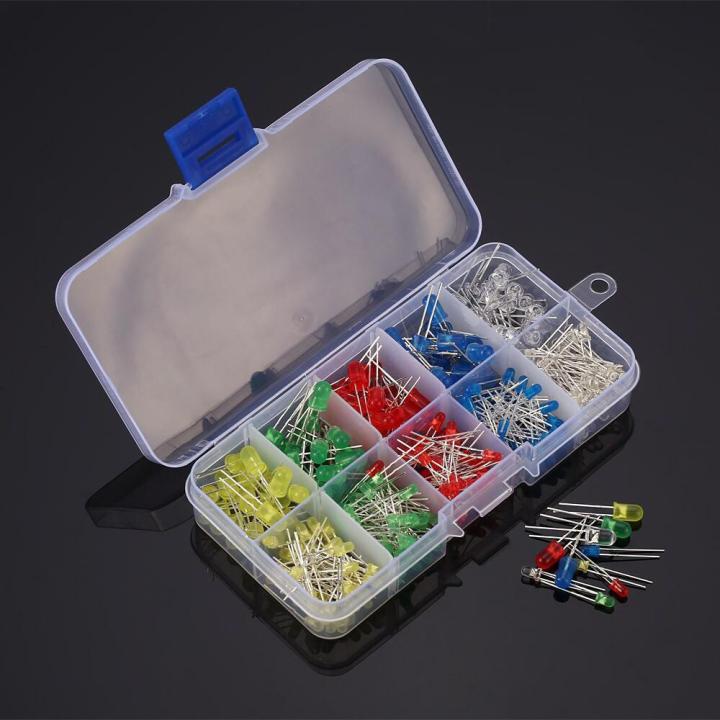 300pcs 3mm 5mm Assorted Color 2-pin Diffused LED Light Emitting Diodes ...