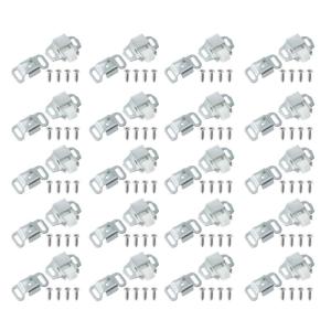 สลักกล่องจดหมาย20ชิ้นสำหรับเปลี่ยนที่จับประตูตู้เก็บของตู้ลูกกลิ้งไนลอนเรียบพร้อมน็อตฮาร์ดแวร์ประตูขนาดกะทัดรัด