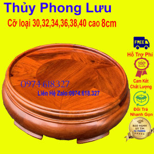 Đế tròn kê bát hương cỡ lớn gỗ hương cao 8cm