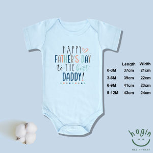 Haginbaby Happy Father‘s Day Baby Onesie Fashion Cotton Baby Romper Fathers Day Outfits
