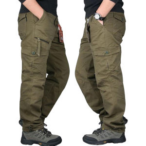 Mens Trousers Casual Outdoor Pants Hiking Hunting Cotton Construction Man Original Work Wear Cargo Tactical Pants Camouflage