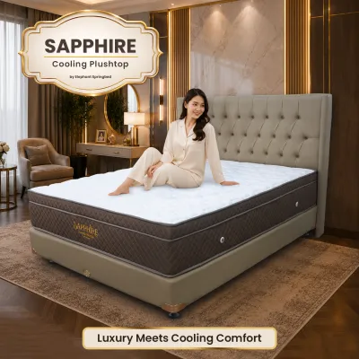 Elephant Springbed Sapphire Cooling Plushtop Komplit Set