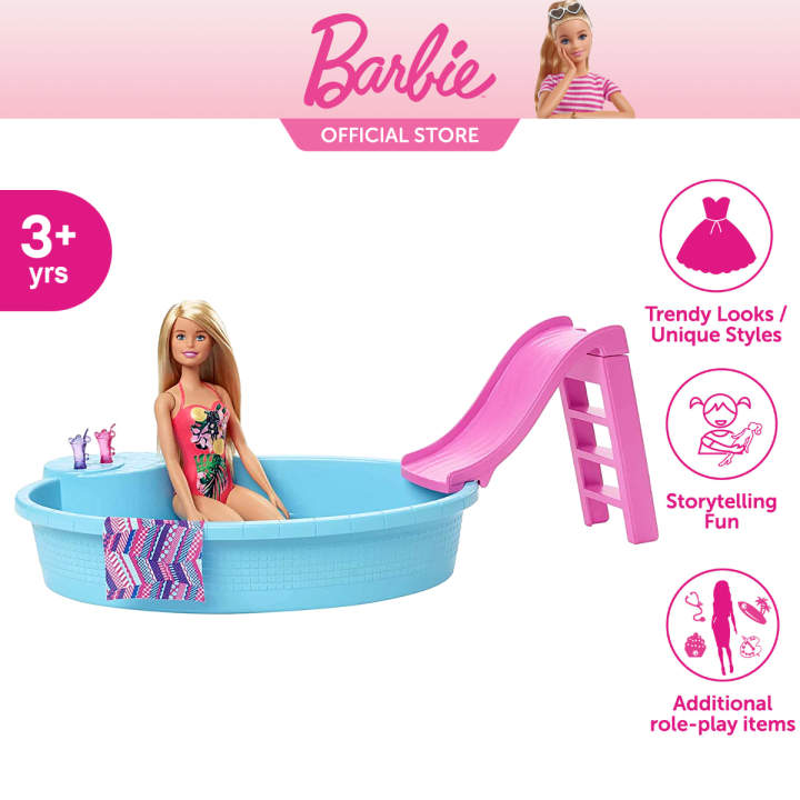 Barbie best sale pool playset