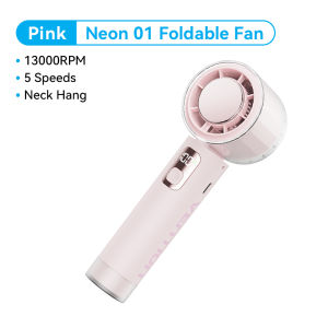 Vention Mini Handheld Fan 100 Speed Levels 8 Hour Long Battery Life Foldable & Neck Hanging For Students Office Workers Outdoor Sports