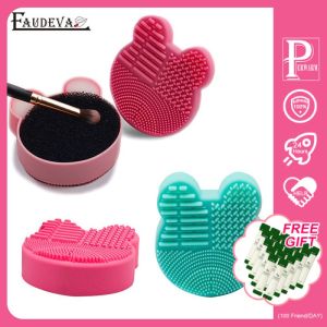 1pc Makeup Brush Cleaner Washing Brush Pad Cleaning Mat Cosmetic Brush Cleaner Universal Make up Tool Scrubber Box (T1)