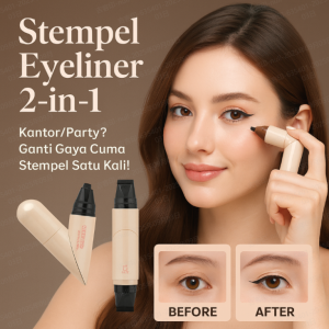【COD/Pengiriman 24 Jam】【Eyeliner Mudah dalam Satu Detik】 Eyeliner Cair Cepat Kering Lasting Winged 2-in-1 Eyeliner Stamp High Pigment Quick Dry Eyeliner Stamp Eyeliner Liquid Pencil