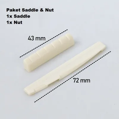 1 Set Bridge Saddle Nut Pin Gitar Akustik