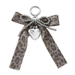 Retro Leopard Print Bows Keyring With Star And Heart Design Fashion Bag Accesories Purse Charm For Creative Use