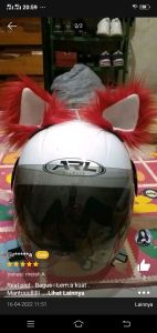 Pareasi Helm Telinga Kucing Bulu Korea (2pc)