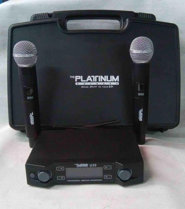 PLATINUM U20 UHF DUAL WIRELESS MICROPHONE FOR KARAOKE AND