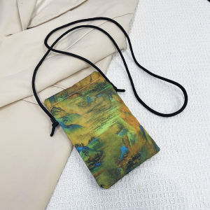 Mini Crossbody Phone Bag Simple New Chinese Style Versatile Women Mobile Shoulder Bag For Street Shooting Cultural Event