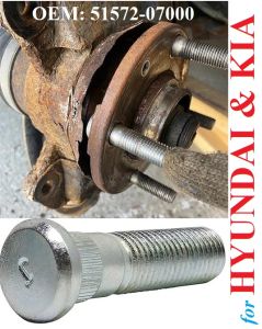 Vít- ti ren-Bulong (Stud bolt) mâm xe Hyundai & Kia-M12*1.5 (Mã phụ tùng OEM: 51572-07000)