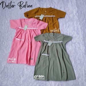 LABEBAH DRESS ANAK CEWEK 4-6 TH DASTER PENDEK BAHAN TALITA POLOS VARIASI RENDA DAILY WEAR HARIAN - Bahan Thalita Adem dengan Hiasan Renda - Simpel dan Cantik (Beliaa by Labebah)