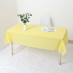 Disposable Solid Color Plastic Tablecloth Rectangle Wedding Birthday Party Solid Tablecloth Table Cover