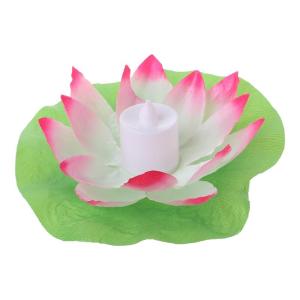 LED Floating Lotus Flower Lamps On Water Swimming Pool Garden Decoration Light