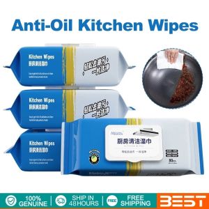 Kitchen cleaning wipe multifunctional household cleaning aromatherapy wipes and oil proof 80Pcs/PacK