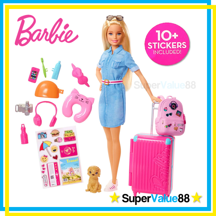 Barbie Dreamhouse Adventures Doll & Accessories, Travel Set with