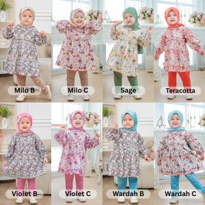 Kamila One Set By Lilbi - Little Bee Boutique - Set Anak Terbaru - Setelan Anak Usia 3-5th - Setelan Anak Bunga