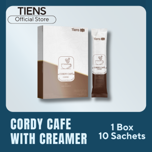Tiens Cordycafe Kopi Sehat dengan Creamer 1 Box [10 Sachet] Cordyco Coffee Minuman Suplemen Penambah Stamina Rasa Kopi Untuk Pria & Wanita
