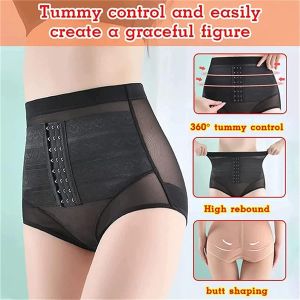Women High-Waisted Shapewear Lace mesh Shapewear Tummy Control Panties for Women Waist Trainer Corset Panties