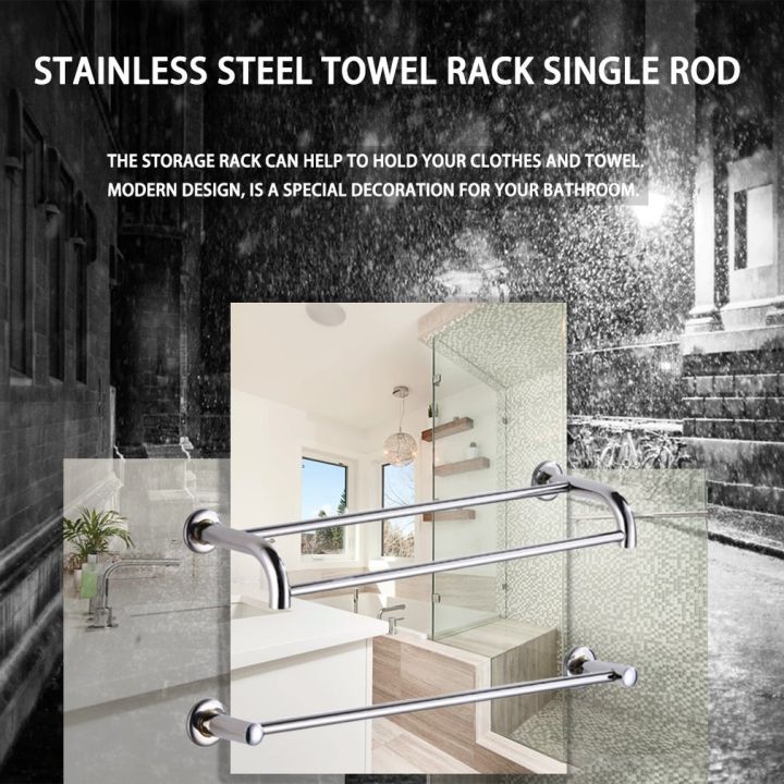 Metal Bathroom Shelf with Hand Towel Bar, Wall Mounted Shower