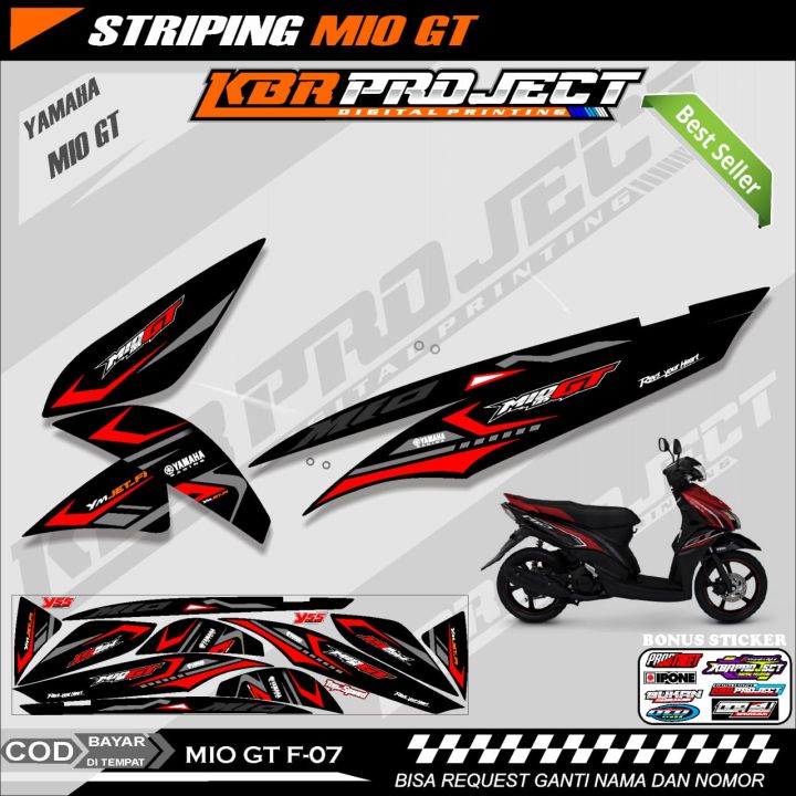 Mio Gt Stiker Striping Premium Motor Keren Lis Variasi Mio Gt Stiker