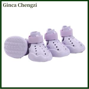 Ginca 4 cái không thấm nước giày chó mùa hè chó Dép chống trượt Trọng lượng nhẹ Pet Dog Boots ngoài trời mặc kháng chó Dép Pet Nguồn cung cấp