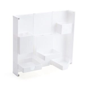 SFJHF Detachable Compartment Foldable Pen Holder ABS ic Cosmetics Storage Box Creative Space Saving Standing Stationery Box Home