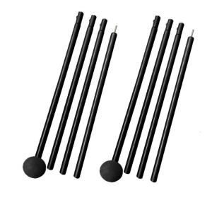 เสาเต๊นท์ชายหาดพับได้2ชิ้นน้ำหนักเบาเสากันสาดปรับความยาวได้เสาค้ำกันสาดกลางแจ้งติดตั้งได้ง่าย