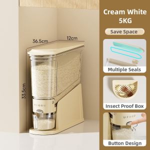 Narrow Gap Rice Storage Container 12cm Wide Transparent Bucket Design Moisture-Proof Sealed Rice Storage