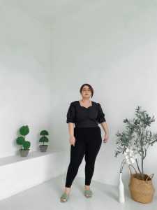 MOVITA TOP ATASAN JUMBO WANITA LD 128 / BAJU JUMBO WANITA / BAJU KERJA WANITA BIGSIZE / BLOUSE JUMBO WANITA/ATASAN WANITA CROP TOP KATUN  BLOUSE WANITA KEKINIAN BLOUSE WANITA LENGAN PENDEK BAHAN KATUN BIGSIZE