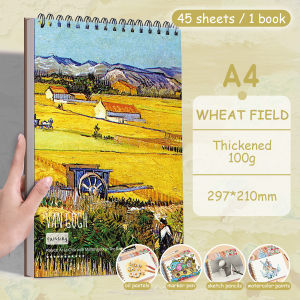 A4 Sketch Pad 45 Sheets 100gsm Drawing Paper Double Spring Painting Book Graffiti School Stationery