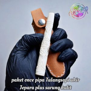 paket hemat once pipa Cangklong Ukir Bali 3 Dimensi Dan Sarungnya