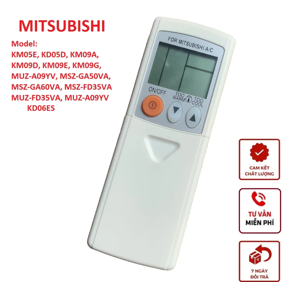 Remote điều khiển điều hoà Mitsubishi máy lạnh Inverter các dòng