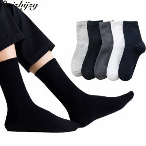 Ruizhijzg 1 đôi vớ công sở nam đơn giản cotton chất lượng cao Đầm trang trọng vớ công sở màu xám đen
