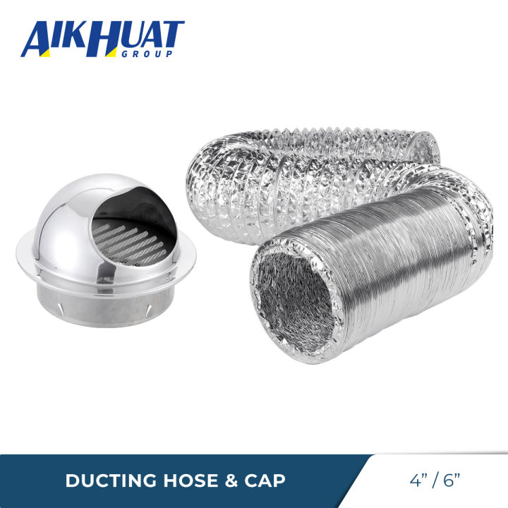 Aluminium Ducting Hose & Stainless Steel Ducting Cap Flexible Outlet