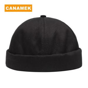 【CANAMEK】 Vintage Brimless Cotton Baseball Snapback Caps Hip Hop Skull Hats Adjustable