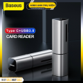 Đầu đọc thẻ nhớ đa năng cổng giao tiếp USB/ Type C Baseus Mini Cabin Card Reader cho Smartphone/ Tablet/ Macbook / Laptop (TF/SD Card Reader). 