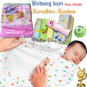 1LUSIN Bedong Bayi 110x90cm-Selimut Bayi Bedong bayi Luvly Motiv Lucu-Aurora Store(COD)