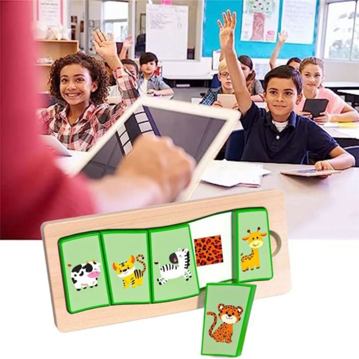 SKYJS Mô hình nhận thức Đồ chơi gỗ, câu đố 3D Bảng xếp hình Montessori ...