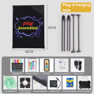 40*60cm LED Neon Light Writing Board with stand Drawing Board LED Lighting Menu Board for Cafe Shop Wedding