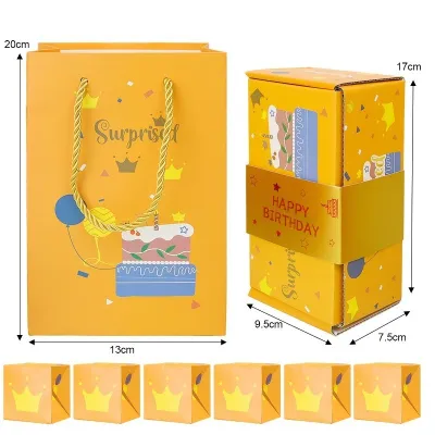 5 Card Slots 3D Birthday Red Envelope Foldable Lucky Money Envelope Cash Gift DIY Packing Money Bag for New Year